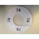 Maatring 9 cm wit/zw 74 